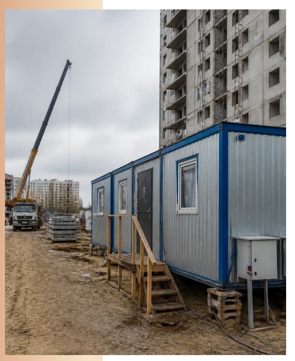 Аренда строительных вагончиков для рабочих в Боровичах